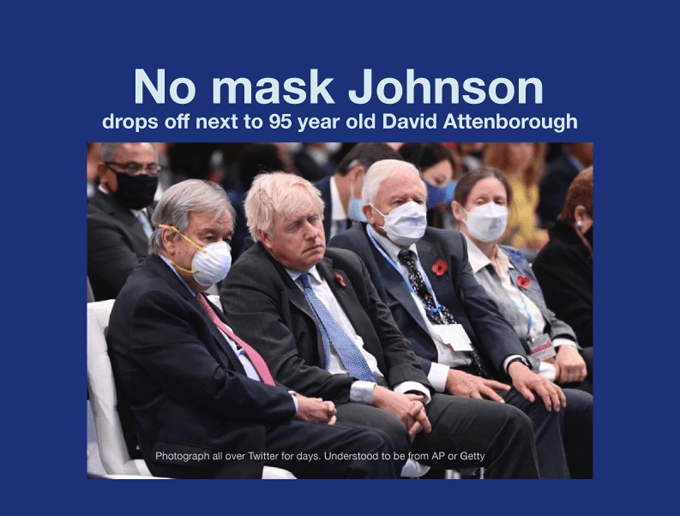Uproar over ‘No mask Johnson’