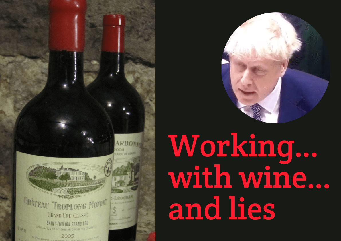 Working…with wine…and lies