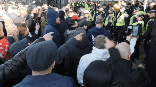 Protesters Shouting ‘England ‘Til I Die’ Clash With Police As They Try To Reach Cenotaph