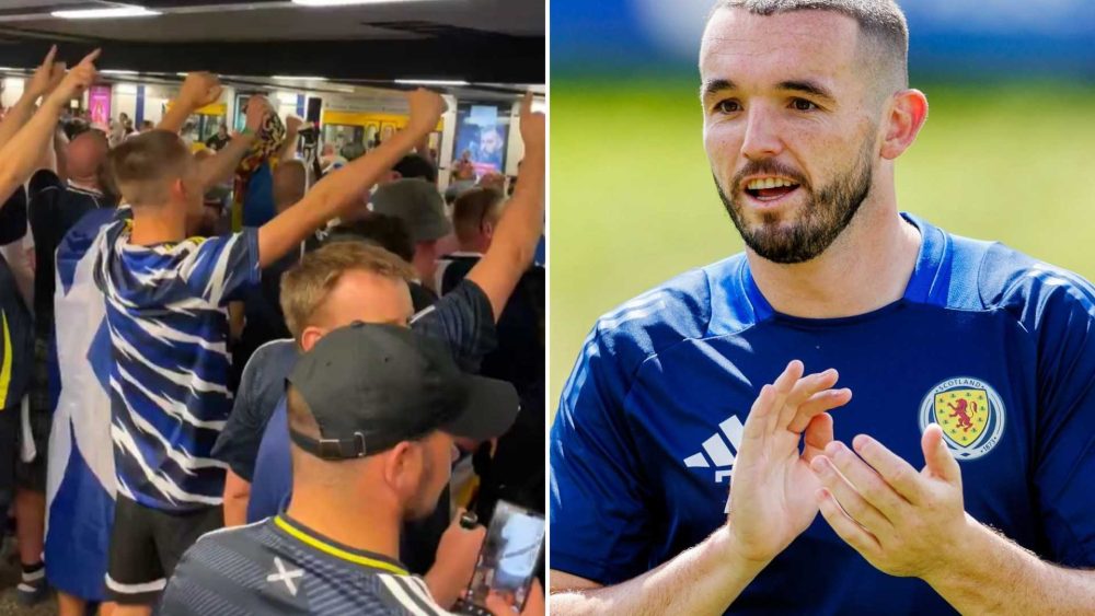 Scotland fans chant ‘super John McGinn’ as they take over train station ahead of Hungary Euro 2024 clash