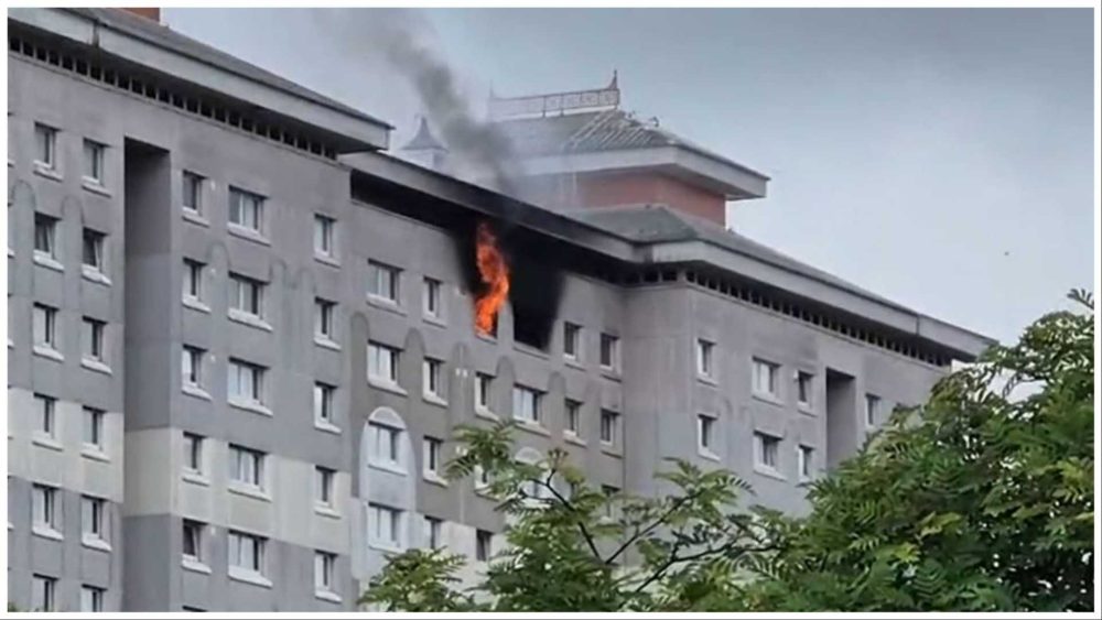 Teen, 17, arrested after fire at Scots high-rise block leaves six people injured